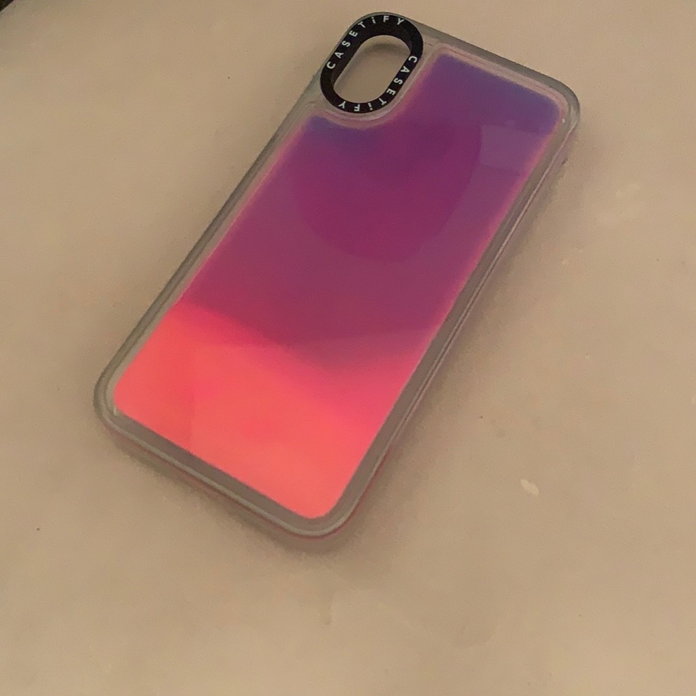 CASETiFY Custom Purple/Pink Sand Case for iPhone X.